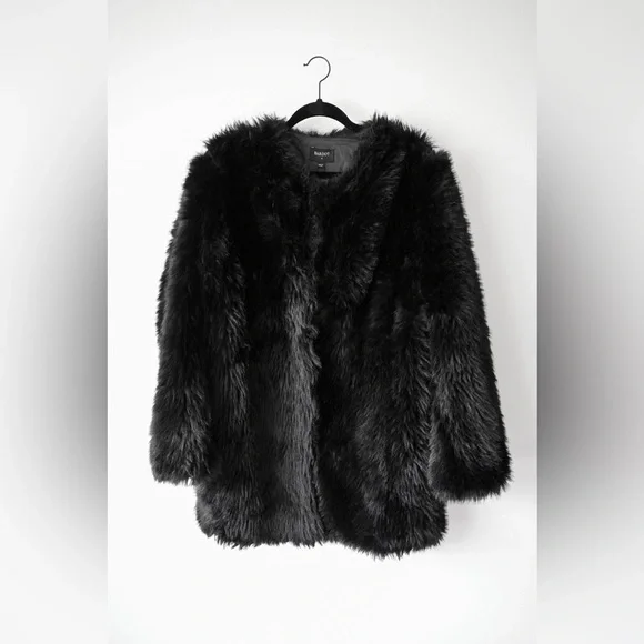 Bardot Faux Fur Mob Wife Coat NWT